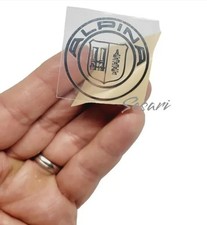 alpina Logo Emblem Sticker Metal Silber bmw Chrom Innenraum  Armaturenbrett 35mm