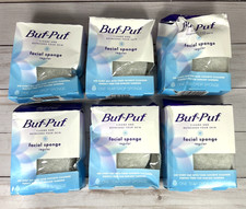 Buf-Puf Facial Sponge Regular Tear Drop Shape Clean Refreshen Skin 6x