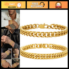 2PCS Stainless Steel Men's Bracelets - Durable, Stylish, Adjustable Fashion Jewe