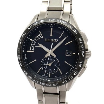 Seiko Brightz Solar Radio Dual Time World Timer - #S520098