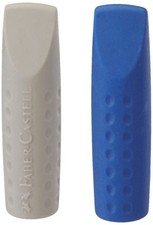 Faber-Castell Eraser Cap 2001 Twin Pack 2 pieces  1 bag red/grey or blue/grey