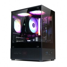 CUBIX-G Micro-ATX MATX Compact Mini Tower Gaming PC Case, Black