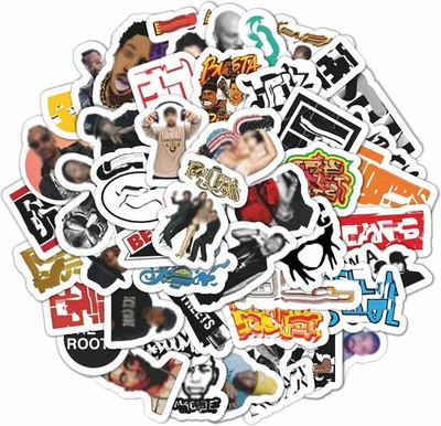 BulbaCraft 100Pcs Hip Hop Stickers, 2000s - Rapper Multicolor