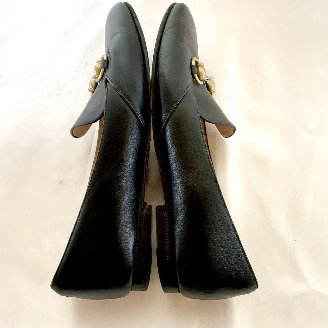 Gucci Horsebit Loafers Shoes Black Leather Size 37 US Abt7 For Women thumbnail 7