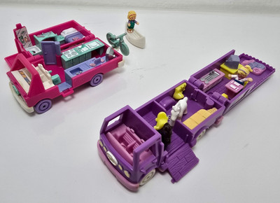 Polly Pocket 1994 Lot of 2 Home & Stable on the Go Bluebird Toys  Both COMPLETE!
