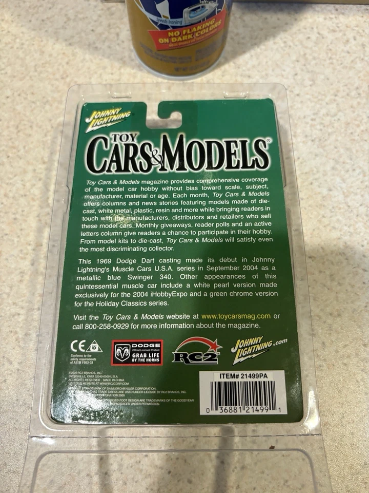 2005 Johnny Lightning 1969 Dodge Dart автомобили и модели БЕЛАЯ МОЛНИЯ - Изображение 3 из 4