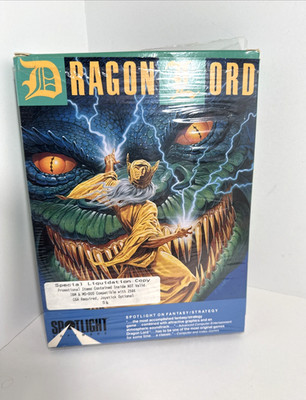 Vintage Dragon Lord PC Big Box IBM MS-DOS  PC 5.25'' Spotlight 1990
