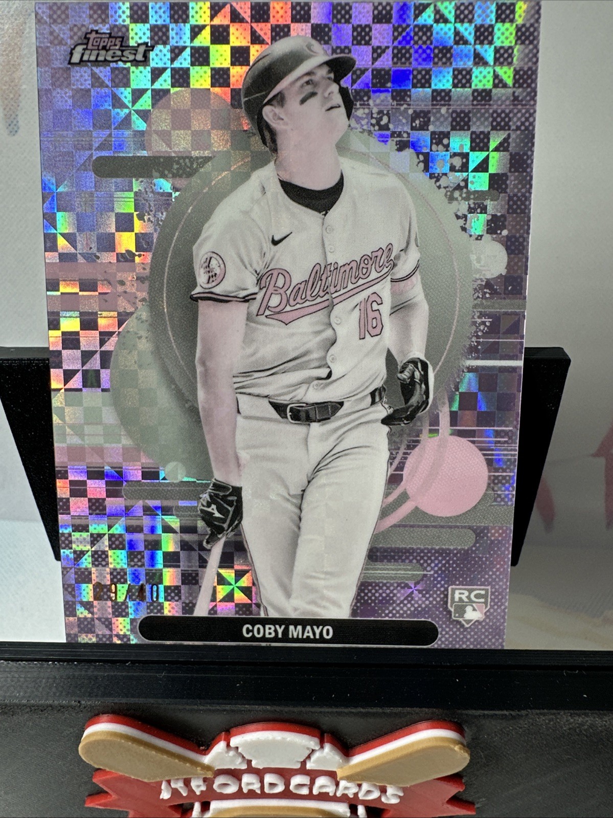 COBY MAYO 2025 TOPPS FINEST UNCOMMON ROOKIE PEARL CHECKERBOARD RC /40 Orioles