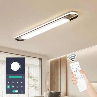 4Ft Modern Smart LED Linear Ceiling Lights Dimmable LED Ceiling Lamp with (48'')
