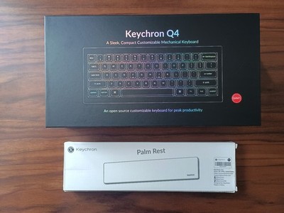 Keychron Q4 60% QMK Metal Mechanical Keyboard US ANSI,Black,Gateron Pro Red