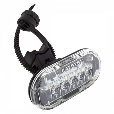 Cateye TL-LD155-F Omni 5 Front Bike Light with FlexTight Mount & Clothing Clip