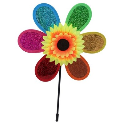 Sonnenblume Windmühle Pinwheel Wind Spinner Kinder Outdoor Spielzeug Garten Hof Dekor Neu