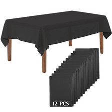 Mountclear Disposable Plastic Tablecloths for Parties Pack of 12 54x108