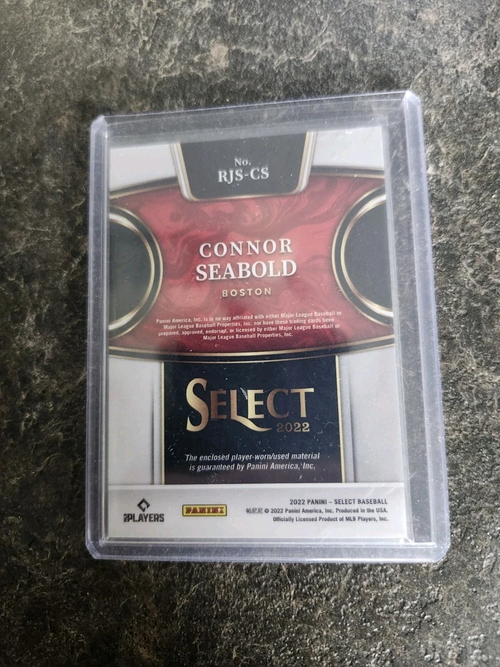 2022 Panini Select Jersey Rookie Connor Seabold Card# RJS-CS - Image 2 of 2