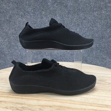Arcopedico Shoes Womens 39 LS Knit Walking Sneakers Black Knitted Lace Up Casual