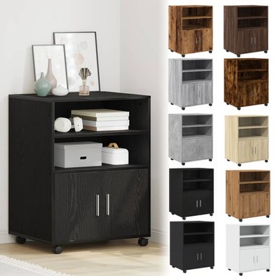 Rollschrank 60x48x81 Holzwerkstoff Sideboard Küchenschrank Aufbewahrungsschrank