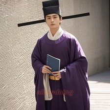 Ancient Hanfu Film Television Costume Tang Song Dynasties Men Round Necked Robe