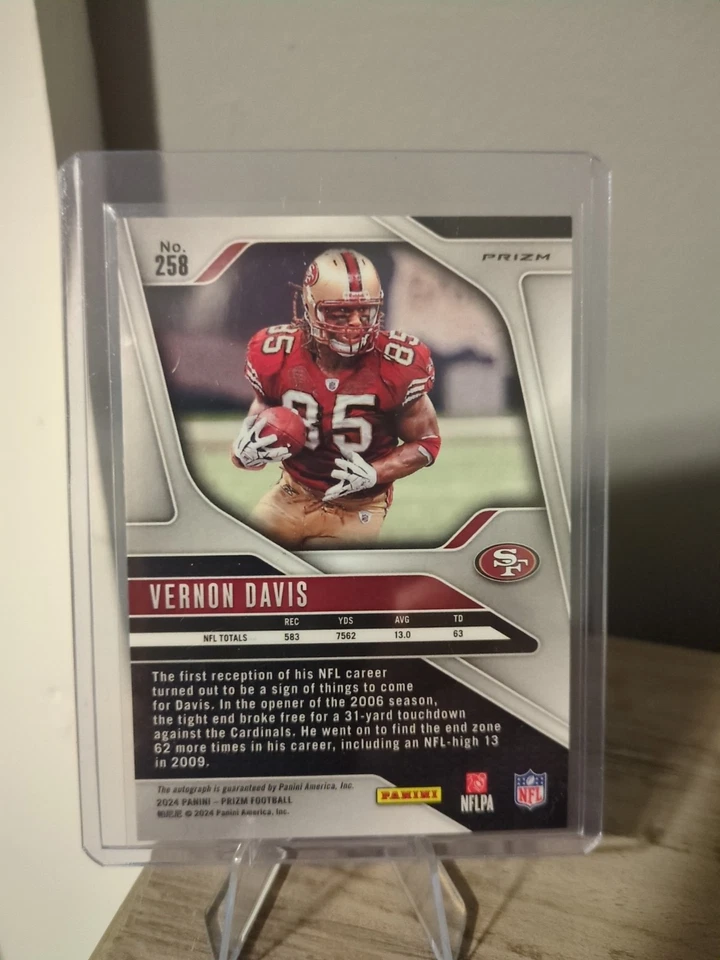 2024 Panini Prizm Vernon Davis #258 Auto!!!!!!!!!!!!!! - Image 2 of 2
