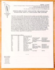 MISFITS 'FAMOUS MONSTERS' CD 2000 4-PG ORIGINAL PRESS RELEASE ROADRUNNER RECORDS