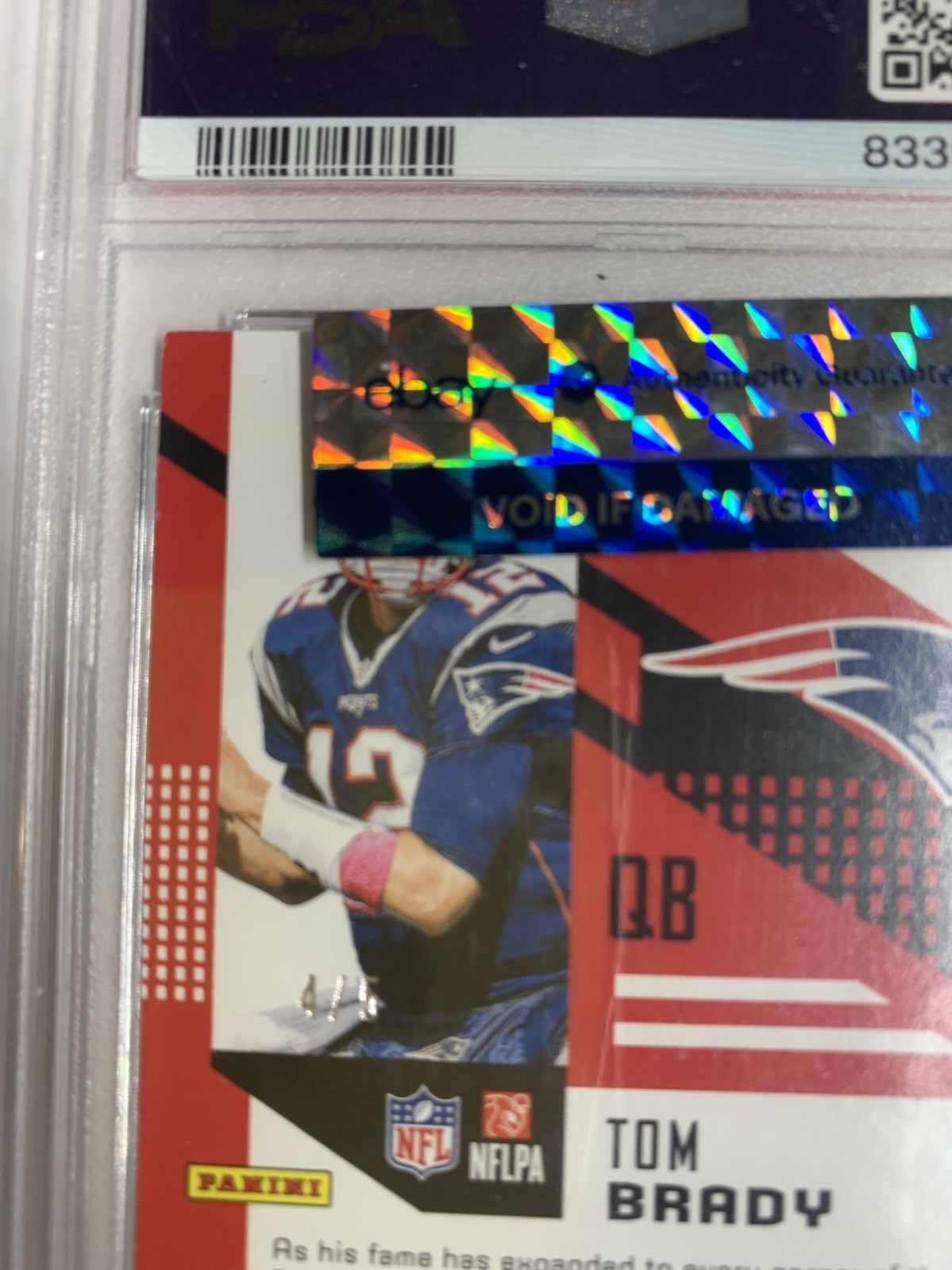 Tom Brady 2017 Unparelleled  PSA Authentic #4/5,only 2 in the world PSA graded  view 10