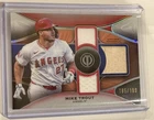 Topps 2025 Tribute Triple Relics Mike Trout TTR-MT/199 Angels Baseball Card