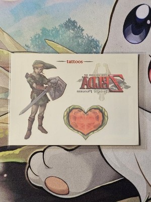 Link & Heart Container Tattoo Zelda 2007 Twilight   Enterplay Trading Card