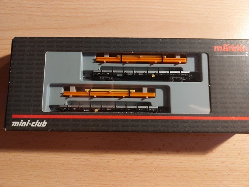 Märklin 82580 Z mini-club Flachwagen-Set 2 vierachsige Flachwagen Res 687 OVP | Condition: Gebraucht