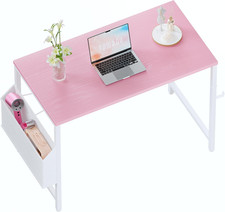 32 Inch Computer Desk for Small Spaces with Storage Bag, Home Office Work Desk w
