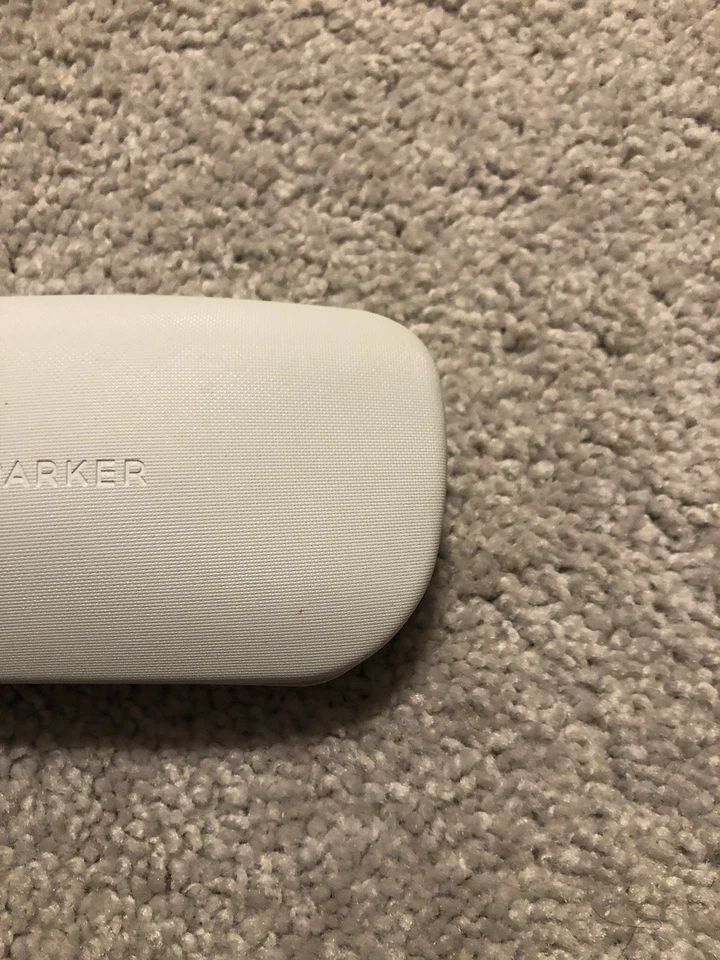 Warby Parker Gris Anteojos Gafas Estuche Rígido VACÍO Auténtico Blanco Azul Foto 4 de 4