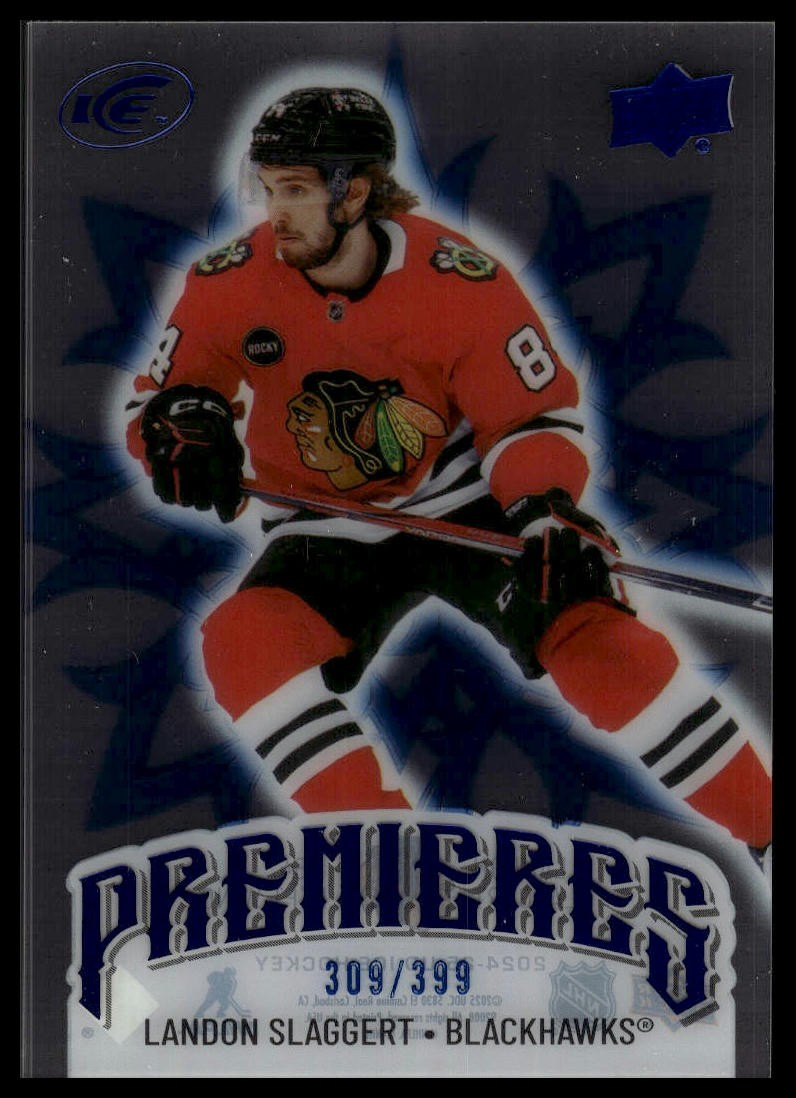 2024-25 Upper Deck Ice #179 Landon Slaggert Blue #/399 SN