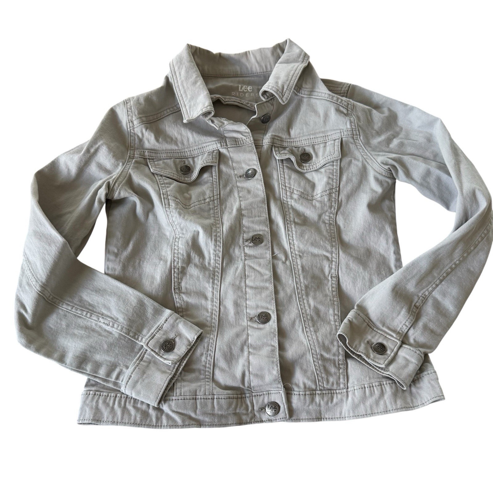 Lee Denim Jacket Gray Size M Button Up
