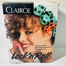 Vtg 1989 Clairol LOCK 'n ROLL Hot Rollers BT-1 Heated Stylers Tested Works READ