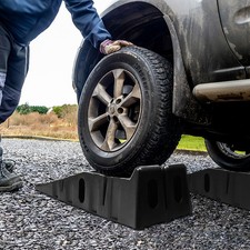 Heavy Duty 5 Ton Plastic Car Lifting Ramps Automotive Vehicle Garage Non-Slip