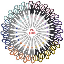 Scissors for Office School Supplies, 8" Scissors All Purpose Bulk Set of 24-P...