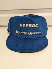 Vintage 80s Corduroy Snapback Hat Made in Usa Corduroy Cap Domtar Gypsum