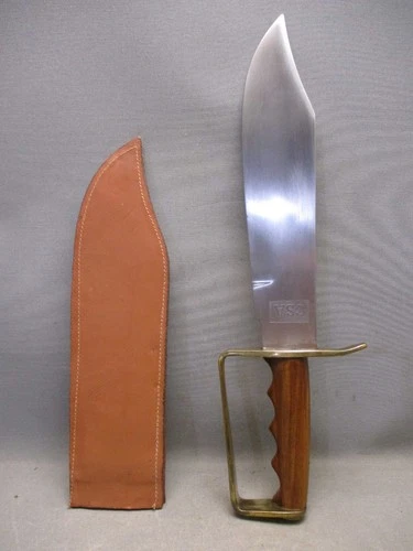 Replica  Civil War Confederate CSA Bowie Knife Army with Leather Scabbard