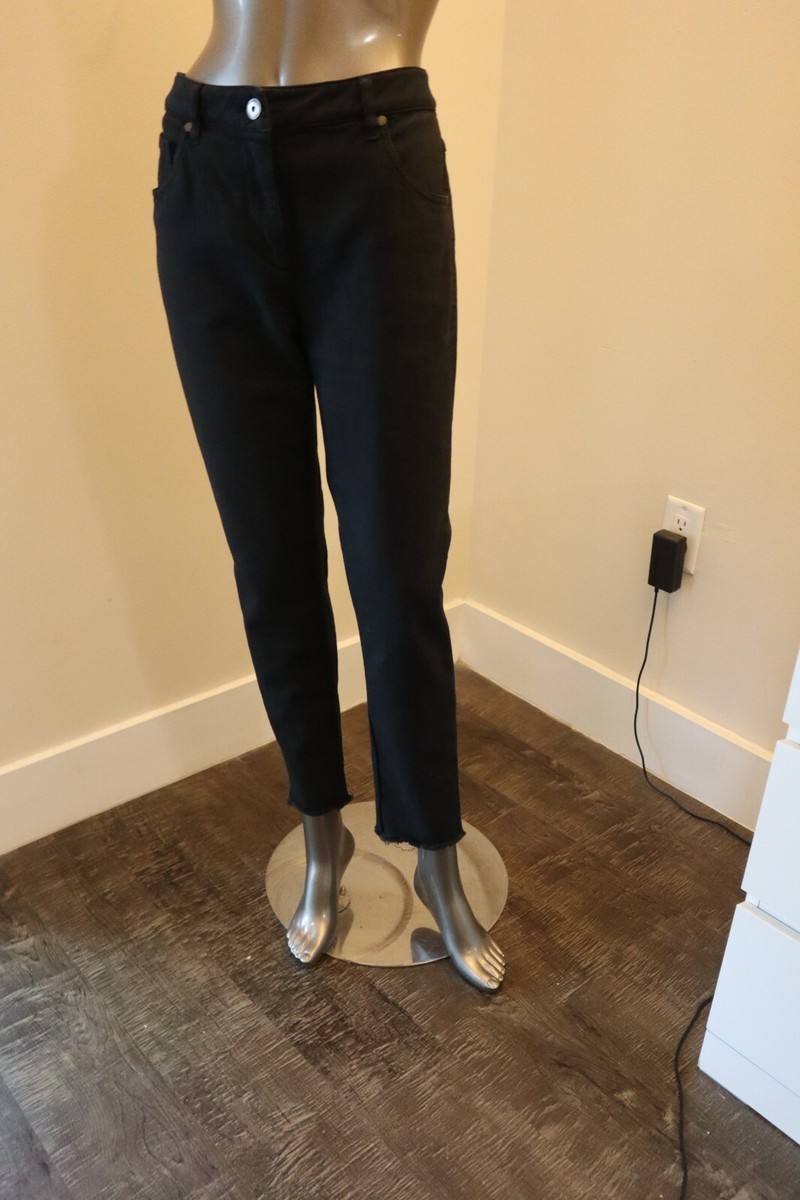 Brunello Cucinelli Black Jeans Monili Frayed Hem Skinny