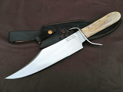 Custom Made Hand Forged Juan Padillo BOWIE REPLCA 8mm Thick Spine Bone Handled