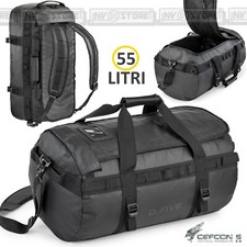 Borsa Borsone Zaino DUFFLE BAG DEFCON 5 Impermeabile 55 LT Militare Viaggio NERO