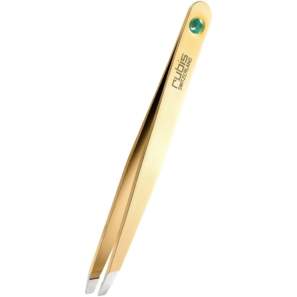 Rubis Tweezers Swarovsky Gold Emerald 1K1905
