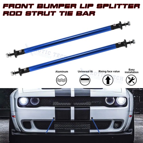 Pair Racing Style Front Bumper Splitter Diffuser Rod Strut For BMW 2 3 4 series - Foto 3 di 10