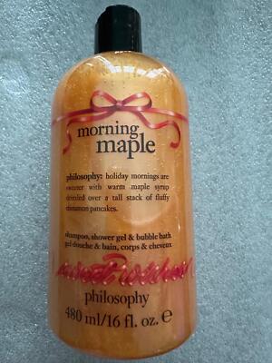 Philosophy Morning Maple Shower Gel Shampoo 16 Oz Sealed Holiday Design Shampoo
