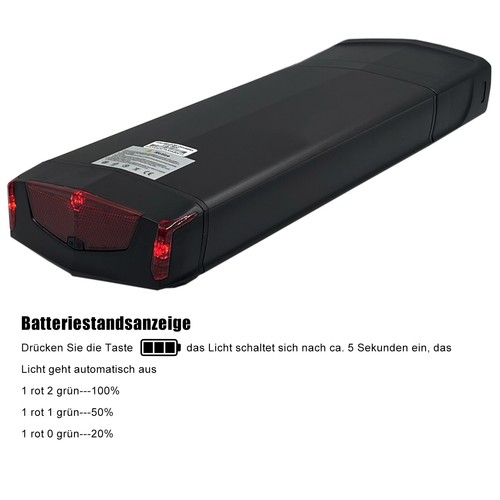 Batería de bicicleta eléctrica 36V 13AH batería asiento trasero para 250W 350W 500W 750W repuesto - Imagen 3 de 15