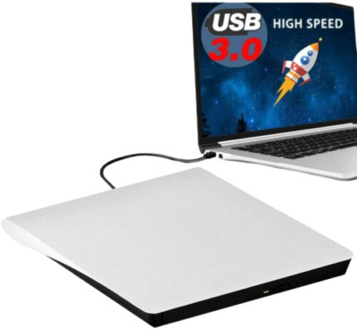 Slim Drive Disc Player External DVD Burner CD RW Writer Laptop Desktop USB 3.0