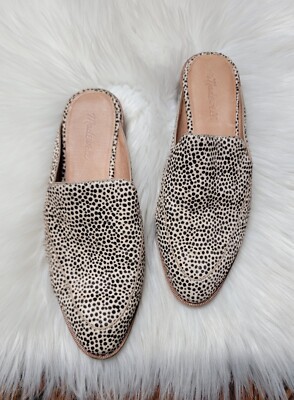 Madewell The Frances Loafer Mule in Spotted Calf Fur Women's
