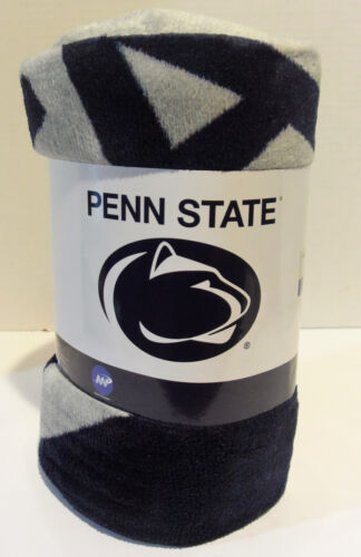 Manta de lanzamiento súper felpa Penn State Nittany Lions 46"" x 60"" - NUEVA" fútbol americano - Imagen 1 de 5