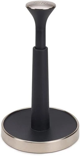 Joseph Joseph Push and Tear kitchen Roll Holder for Easy Tearing Off Dark Grey