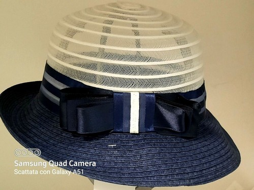 CAPPELLO CERIMONIA BIANCO/BLU ART.8820 | eBay