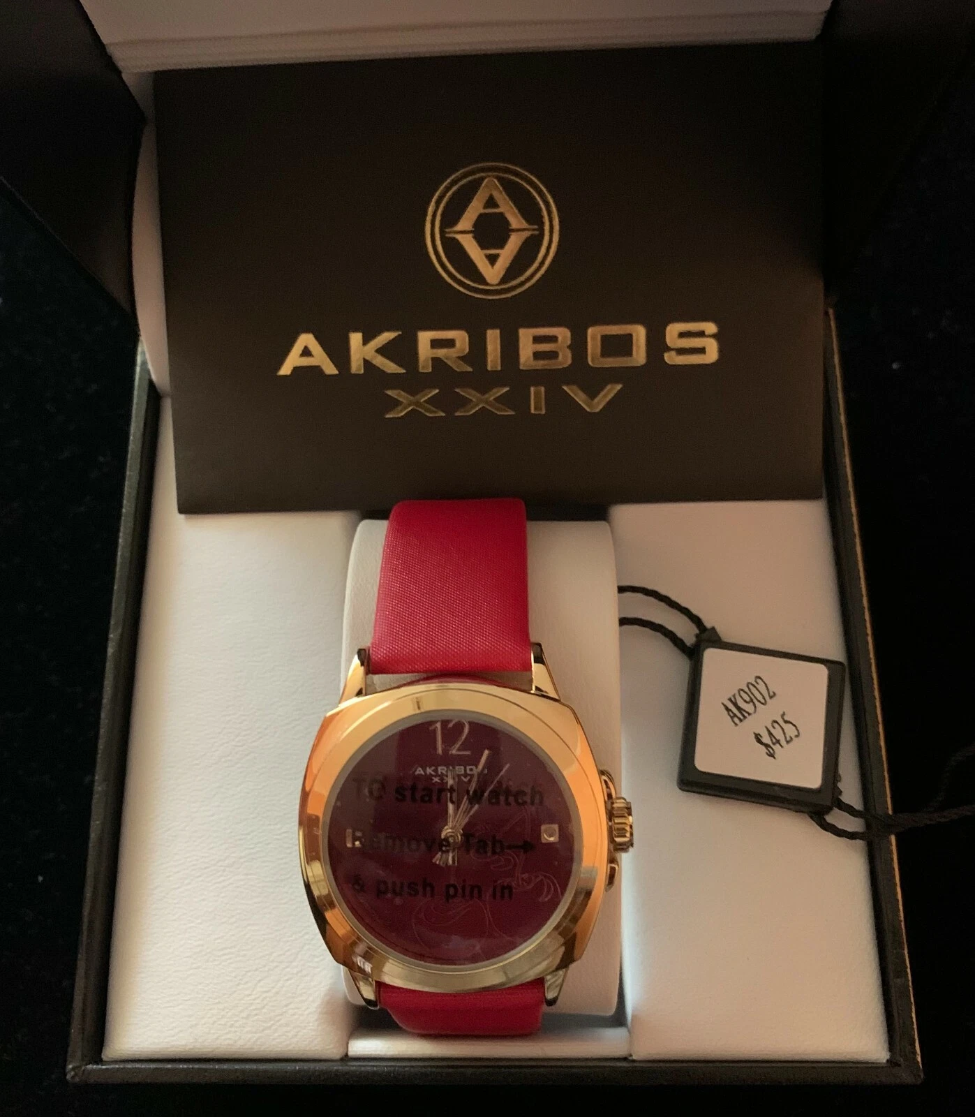 New Women's Akribos XXIV AK902 Quartz Gold Stainless Steel Watch