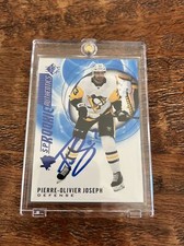 Pierre-Olivier Joseph IP Signed UD SP Rookie Card Psa Dna Coa Penguins